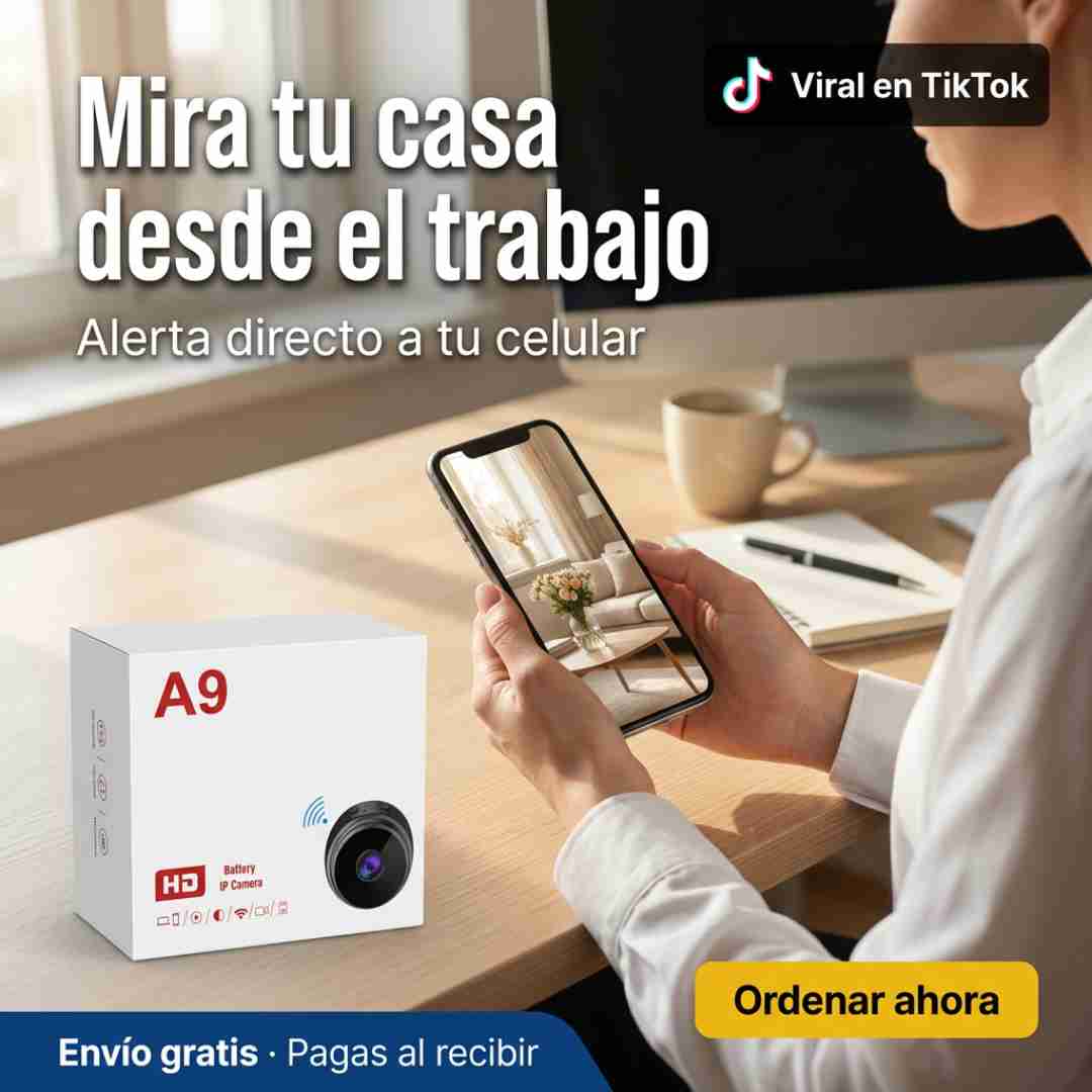 VIGILA TU CASA DESDE EL CELULAR — MINI CÁMARA HD BATTERY WIFI™