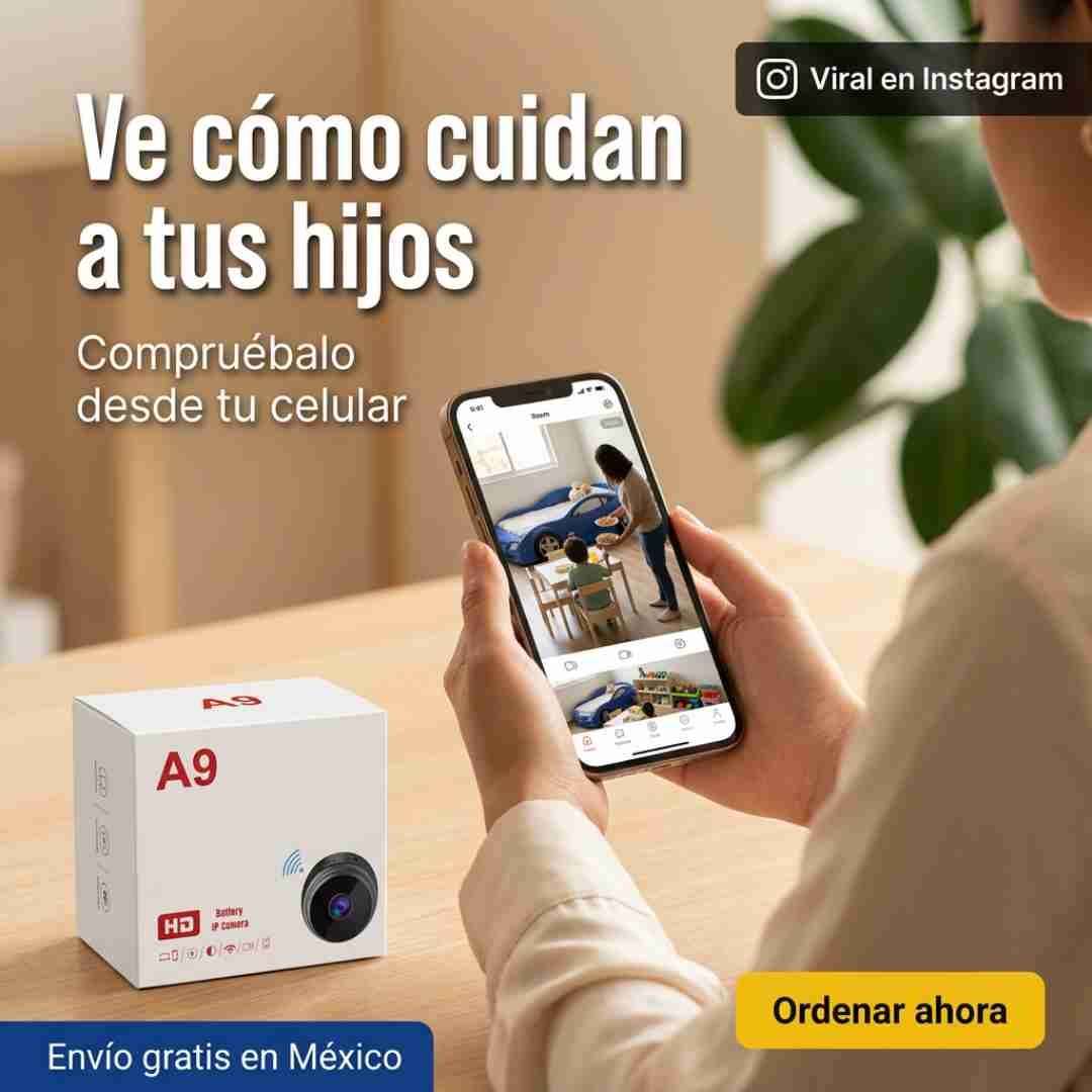 VIGILA TU CASA DESDE EL CELULAR — MINI CÁMARA HD BATTERY WIFI™