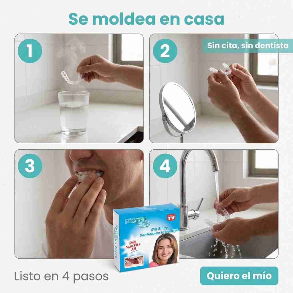 CUBRE LO QUE TE INCOMODA AL SONREÍR — SNAP ON SMILE™