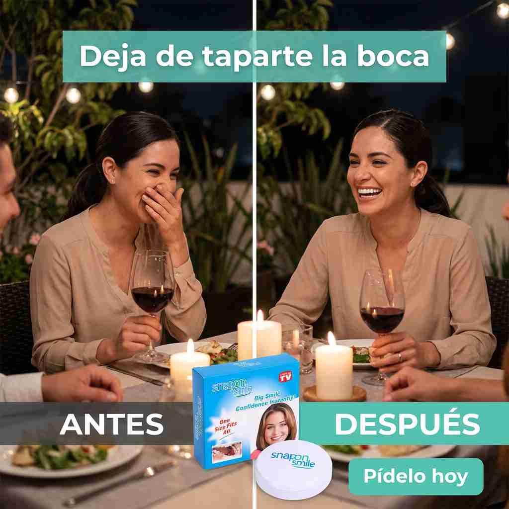 CUBRE LO QUE TE INCOMODA AL SONREÍR — SNAP ON SMILE™
